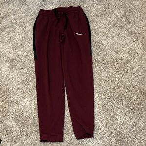 Nike Women’s Burgundy Joggers with Black Accents
